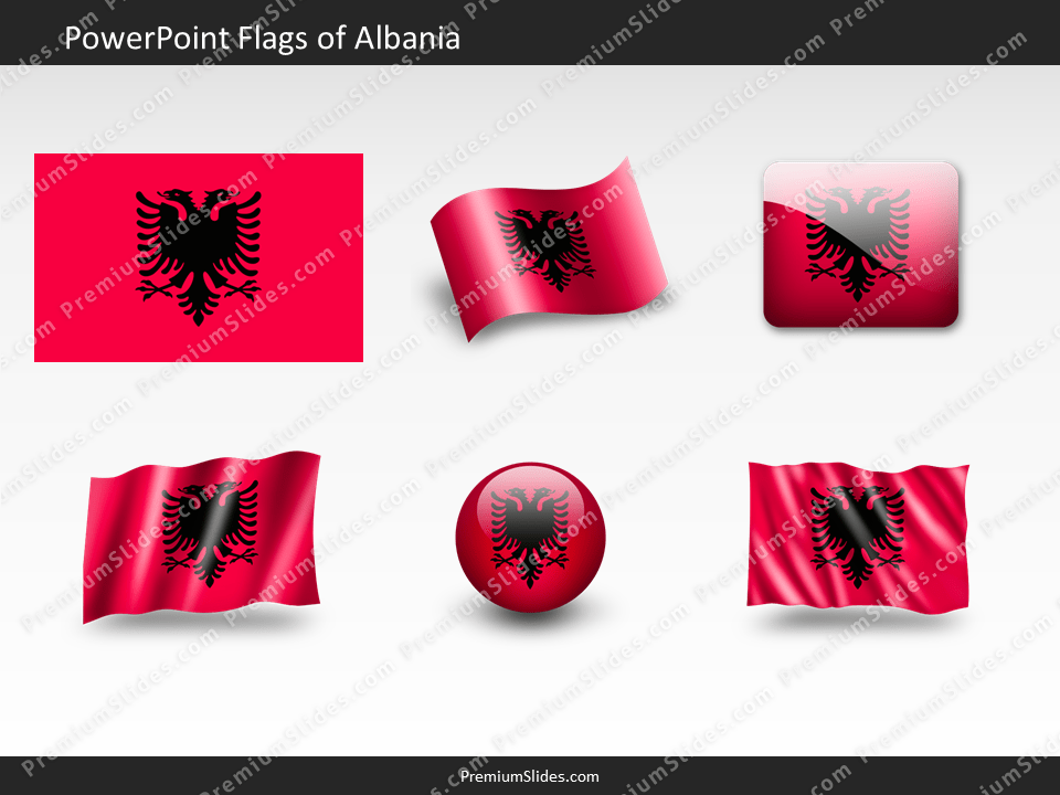 Free Albania Flag PowerPoint Template