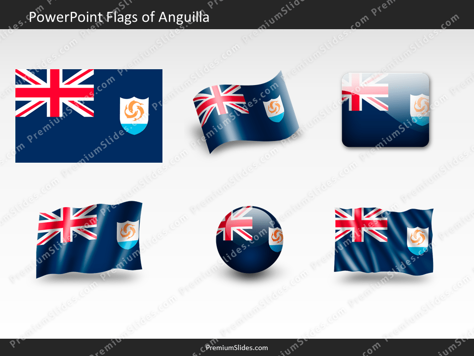 Free Anguilla Flag PowerPoint Template
