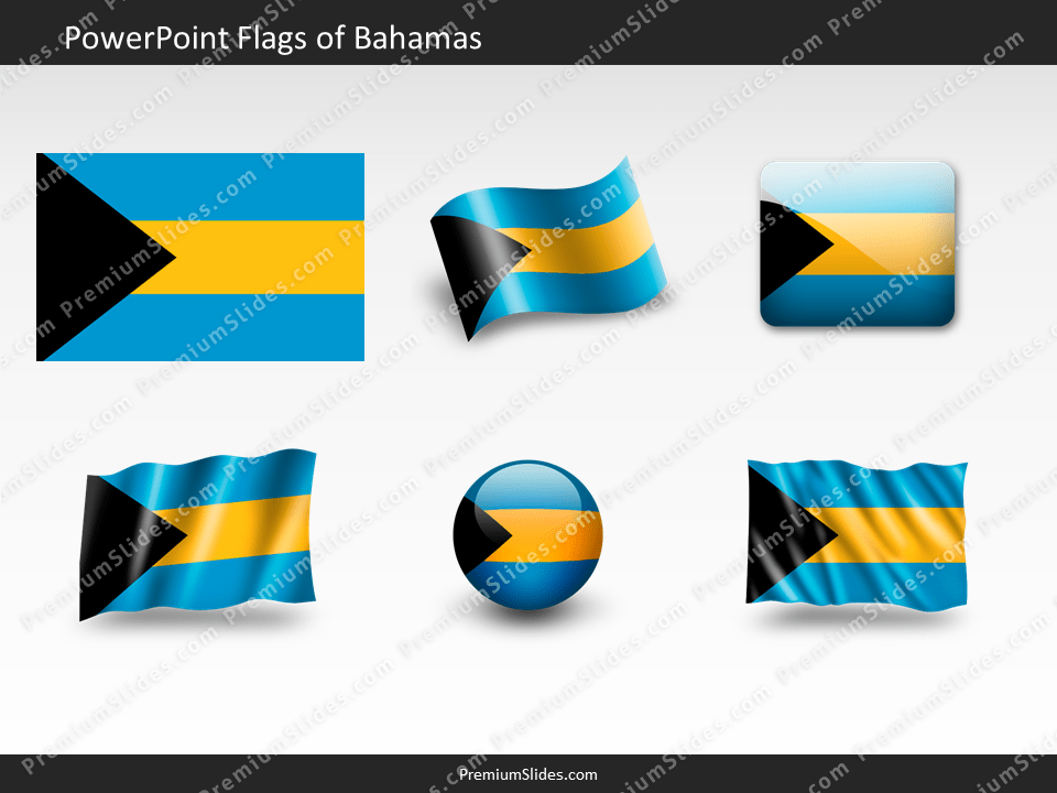 Free Bahamas Flag PowerPoint Template