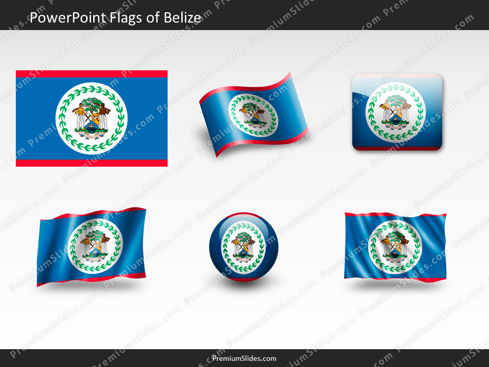 Free Belize Flag PowerPoint Template