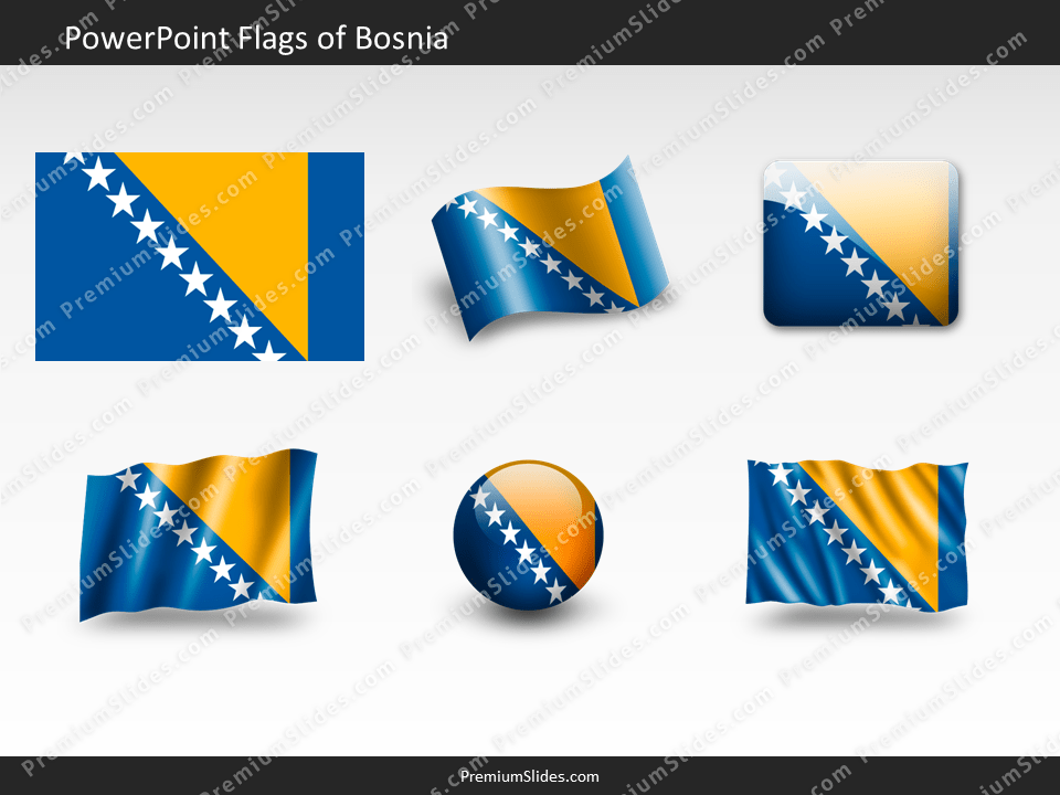 Free Bosnia Flag PowerPoint Template