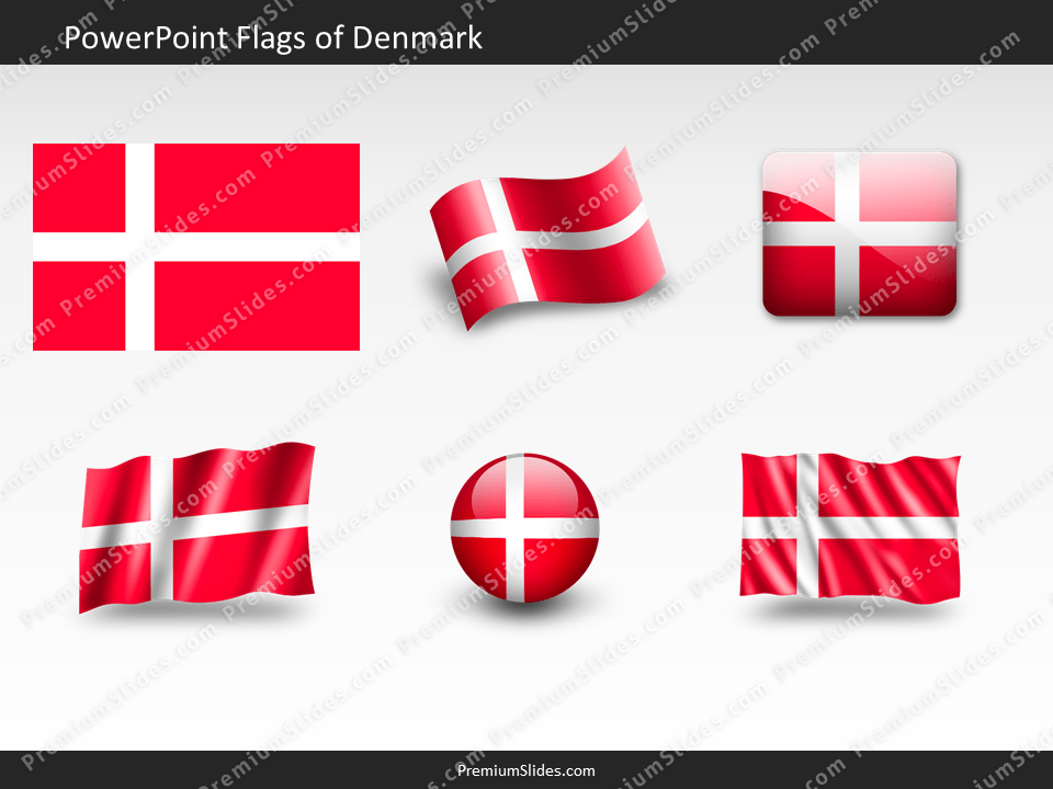 Free Denmark Flag PowerPoint Template