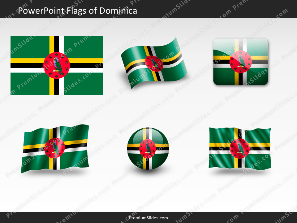 Free Dominica Flag PowerPoint Template