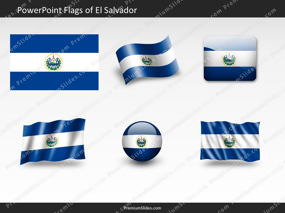 Free El-Salvador Flag PowerPoint Template