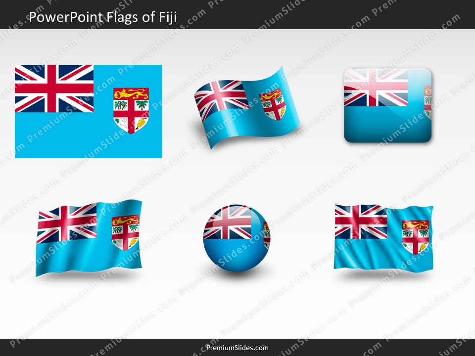 Free Fiji Flag PowerPoint Template
