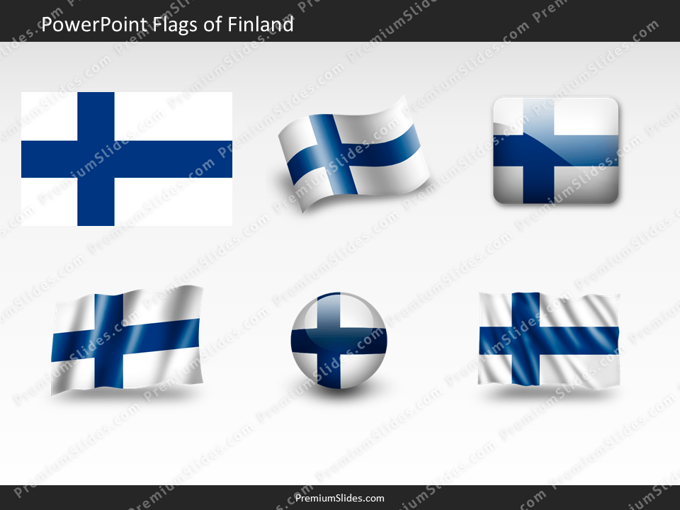 Free Finland Flag PowerPoint Template