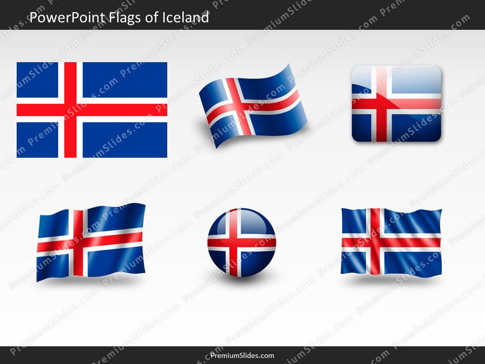 Free Iceland Flag PowerPoint Template