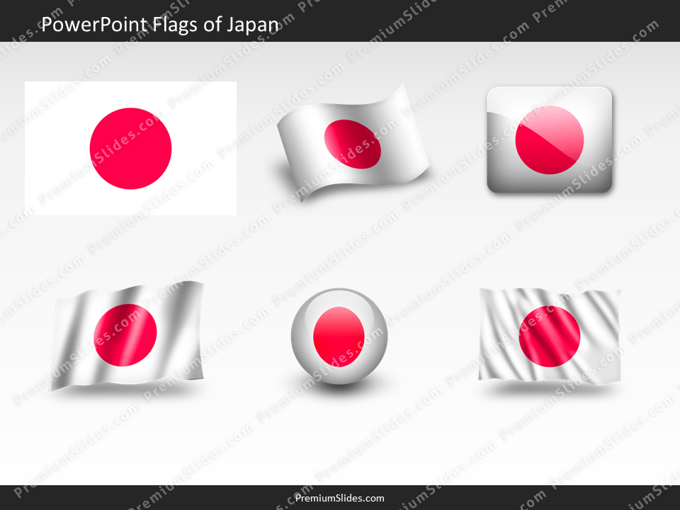 Free Japan Flag PowerPoint Template
