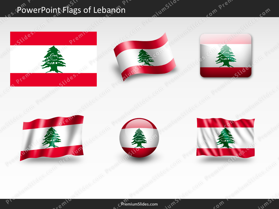 Free Lebanon Flag PowerPoint Template