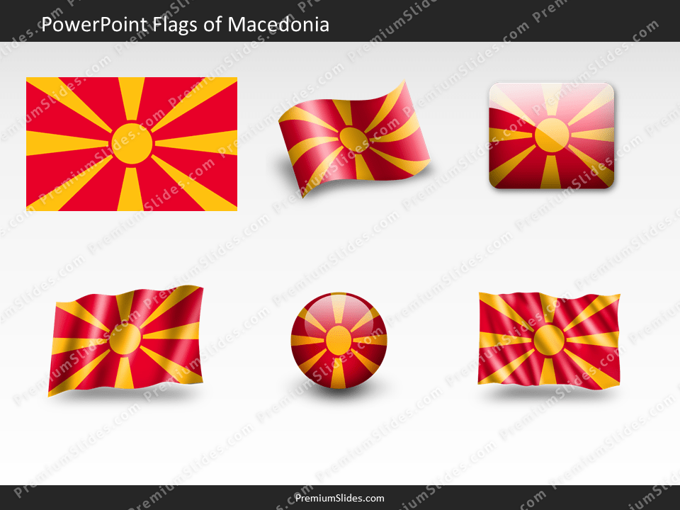 Free Macedonia Flag PowerPoint Template