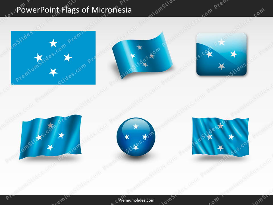 Free Micronesia Flag PowerPoint Template