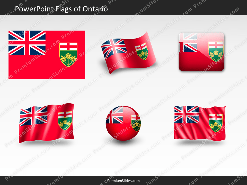 Free Ontario Flag PowerPoint Template