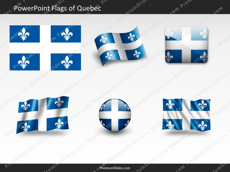 Free Quebec Flag PowerPoint Template