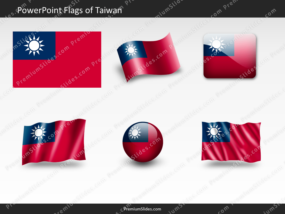 Free Taiwan Flag PowerPoint Template