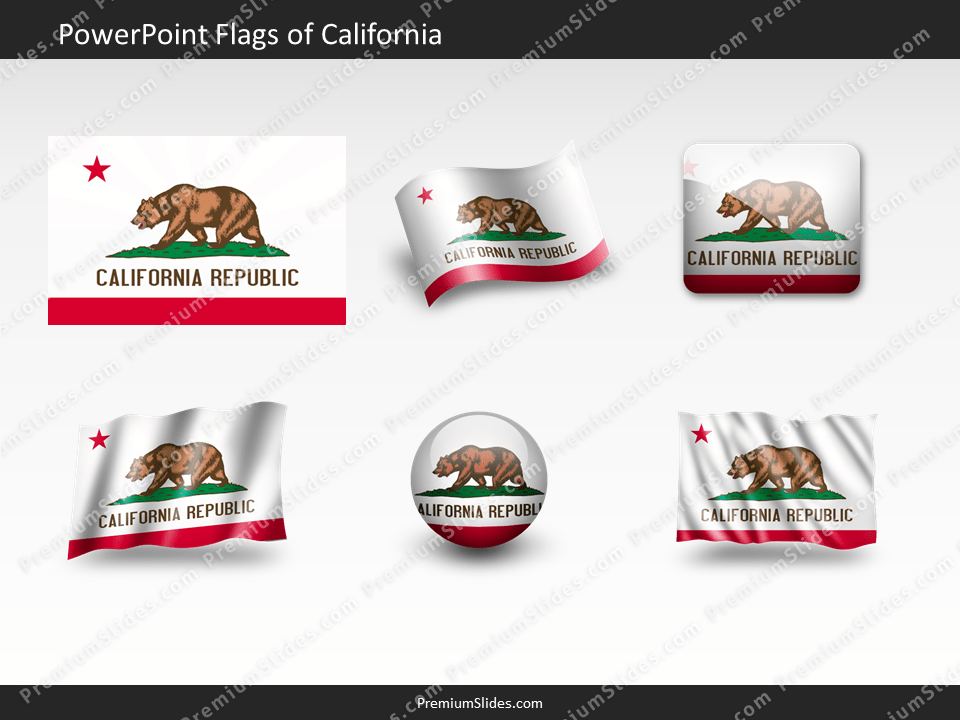 Free California Flag PowerPoint Template