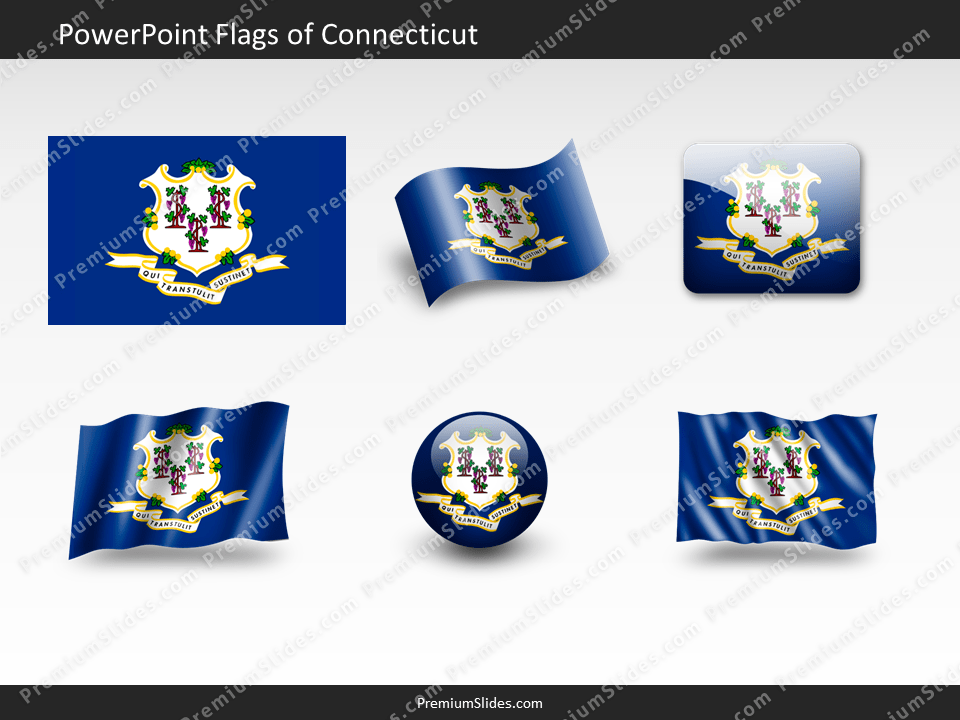 Free Connecticut Flag PowerPoint Template