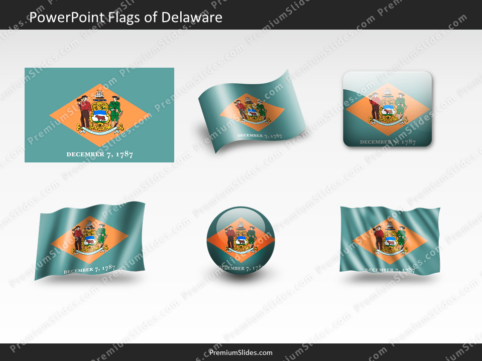 Free Delaware Flag PowerPoint Template