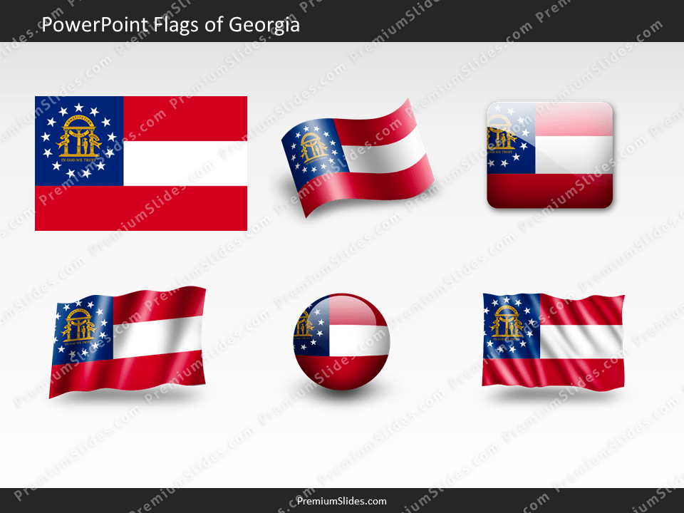 Free Georgia Flag PowerPoint Template