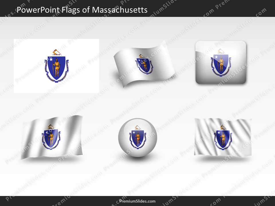 Free Massachusetts Flag PowerPoint Template