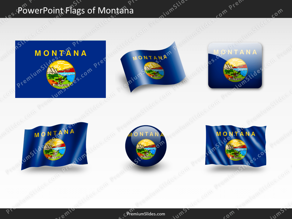 Free Montana Flag PowerPoint Template