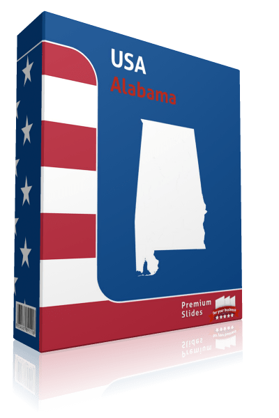 Alabama County Map Template for PowerPoint