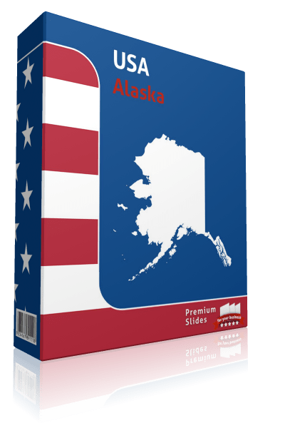 Alaska County Map Template for PowerPoint