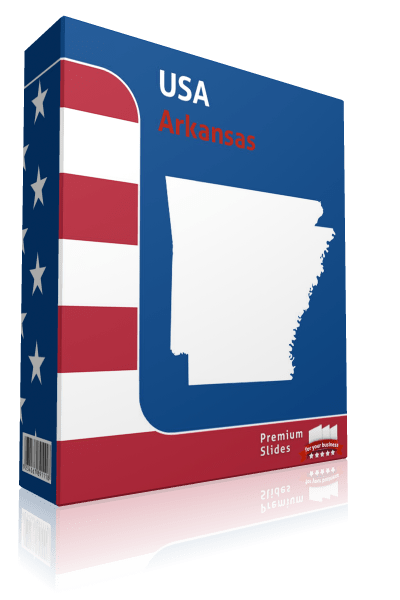 Arkansas County Map Template for PowerPoint