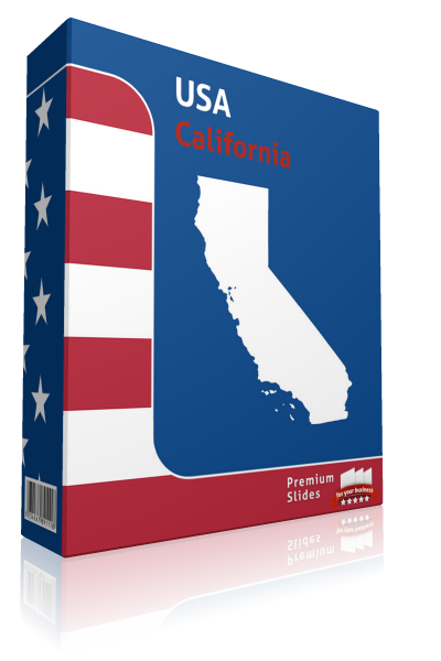 California County Map Template for PowerPoint