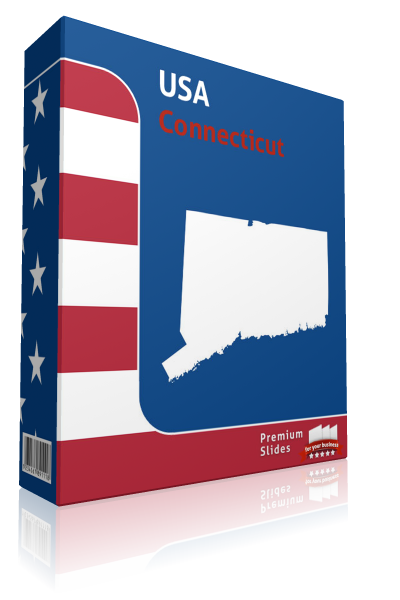 Connecticut County Map Template for PowerPoint