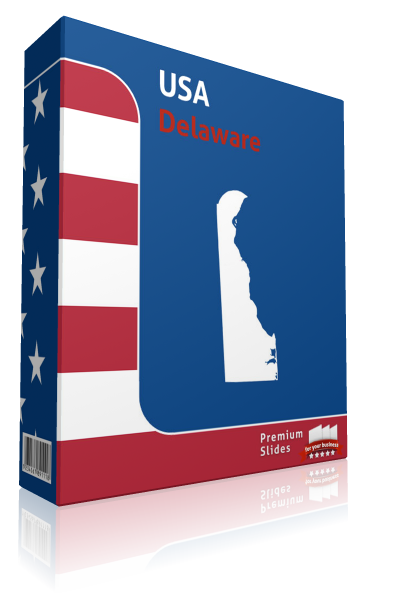 Delaware County Map Template for PowerPoint