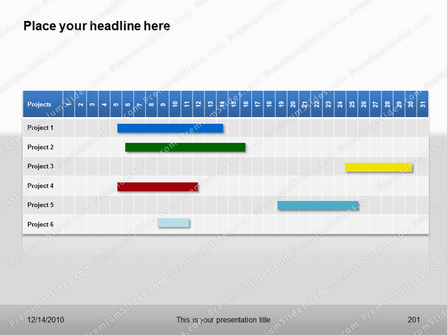 Premium PowerPoint Gantt Template
