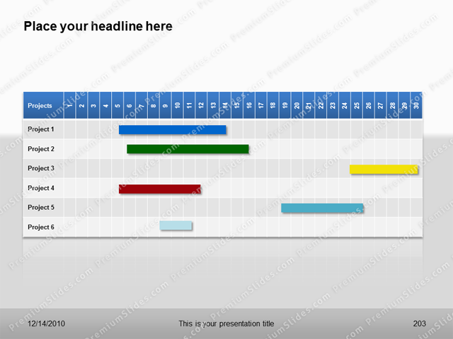 Premium PowerPoint Gantt Template