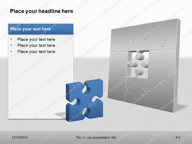Premium PowerPoint 3D Puzzle Template