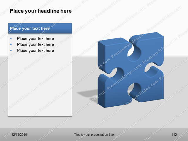 Premium PowerPoint 3D Puzzle Template