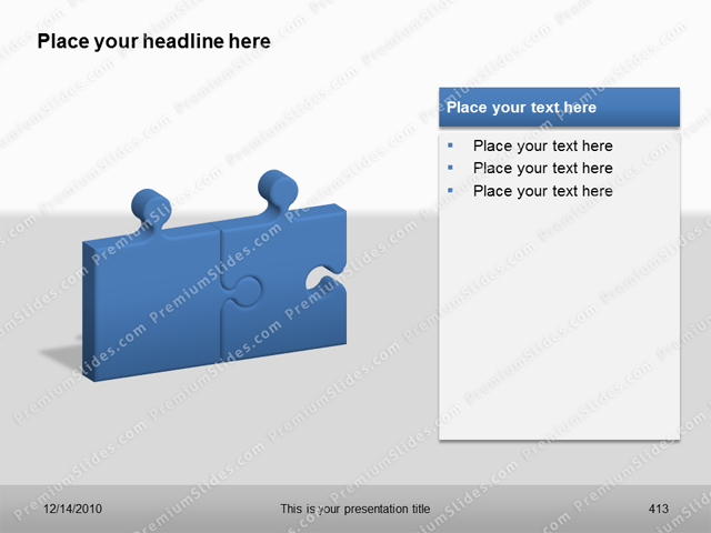 Premium PowerPoint 3D Puzzle Template