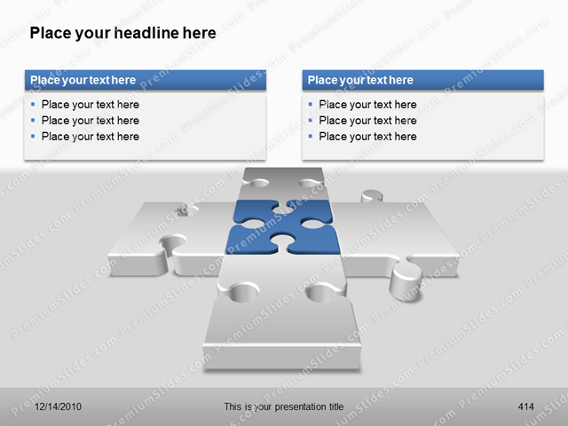 Premium PowerPoint 3D Puzzle Template