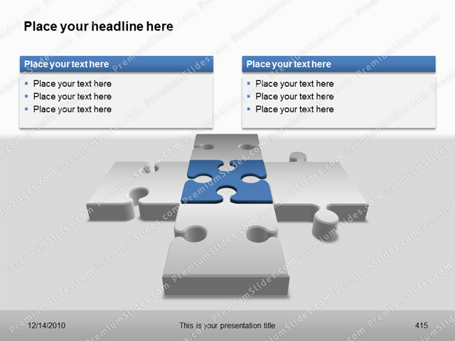Premium PowerPoint 3D Puzzle Template