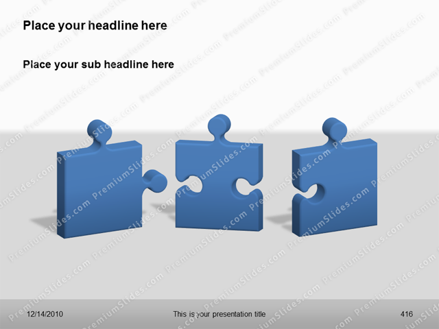 Premium PowerPoint 3D Puzzle Template