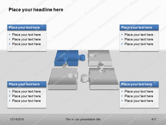 Premium PowerPoint 3D Puzzle Template