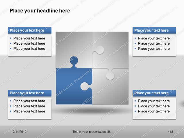 Premium PowerPoint 3D Puzzle Template