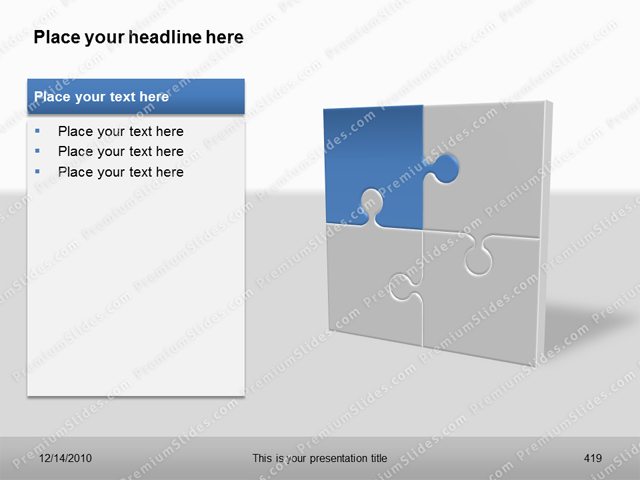 Premium PowerPoint 3D Puzzle Template