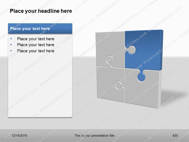 Premium PowerPoint 3D Puzzle Template