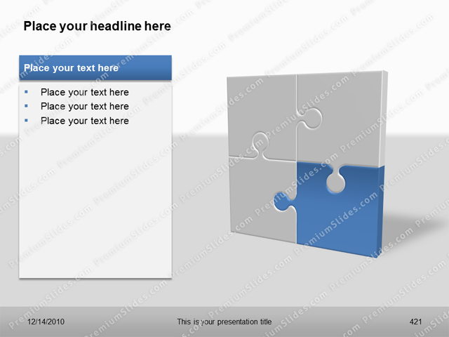 Premium PowerPoint 3D Puzzle Template