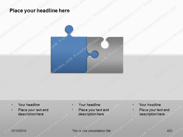 Premium PowerPoint 3D Puzzle Template