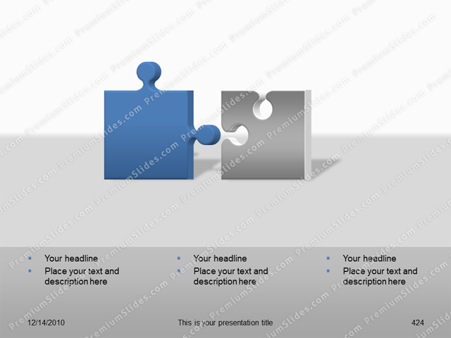 Premium PowerPoint 3D Puzzle Template