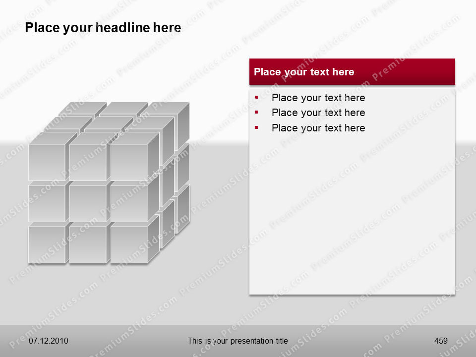 Premium PowerPoint 3D Cubes