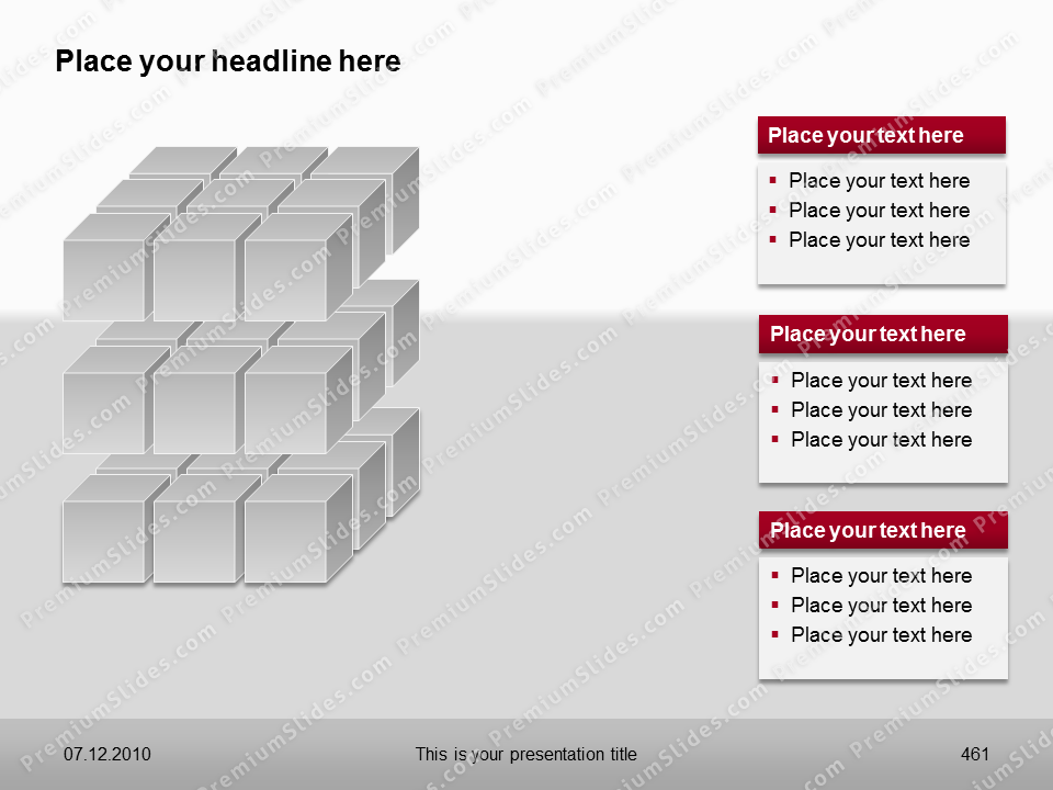Premium PowerPoint 3D Cubes