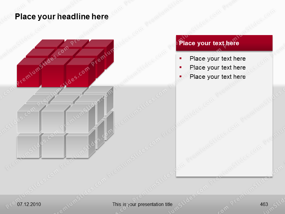 Premium PowerPoint 3D Cubes