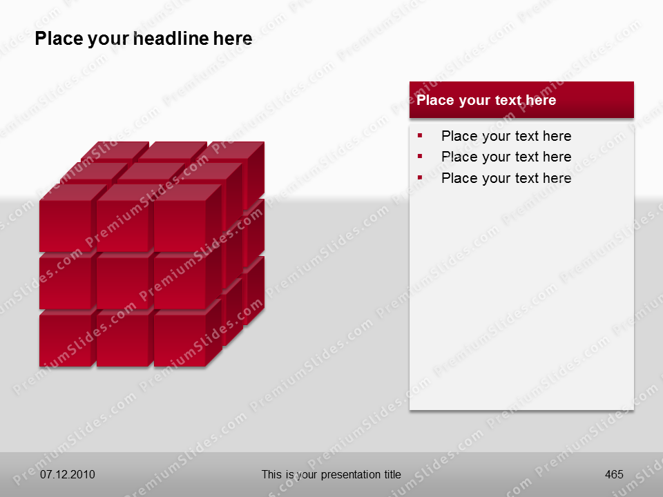 Premium PowerPoint 3D Cubes