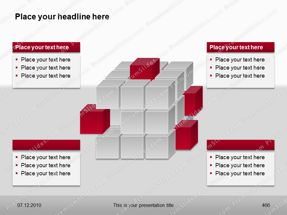 Premium PowerPoint 3D Cubes